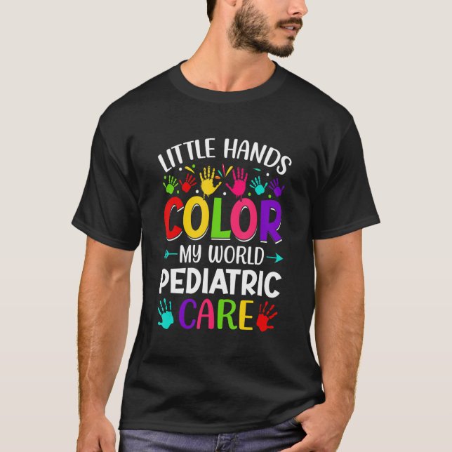 Krankenspital - Kleine Hände Farbe meine Welt Pedi T-Shirt (Vorderseite)