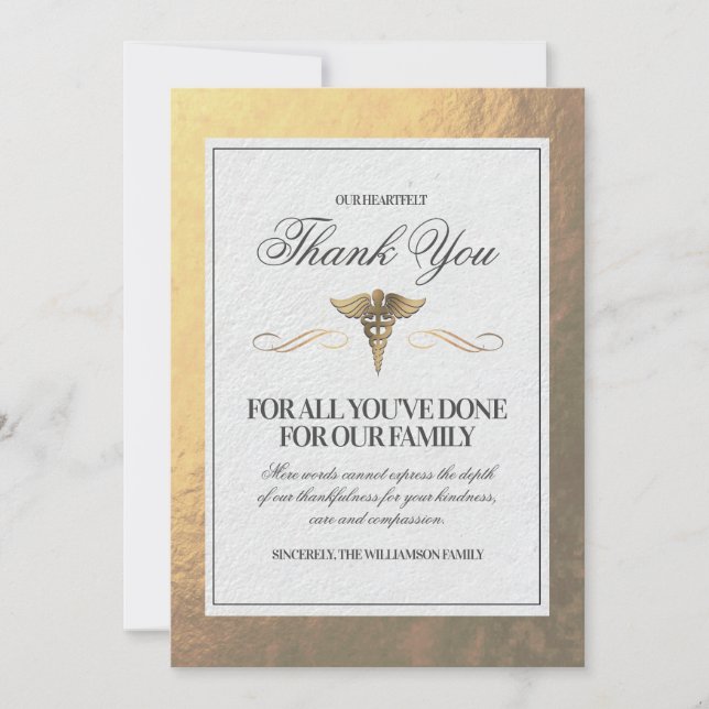 Krankenversicherung Danke Karte (Vorderseite)