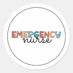 Krankenversicherung für Notunterkünfte Runder Aufkleber