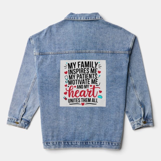 Krankenversicherung Jeansjacke (Rückseite)