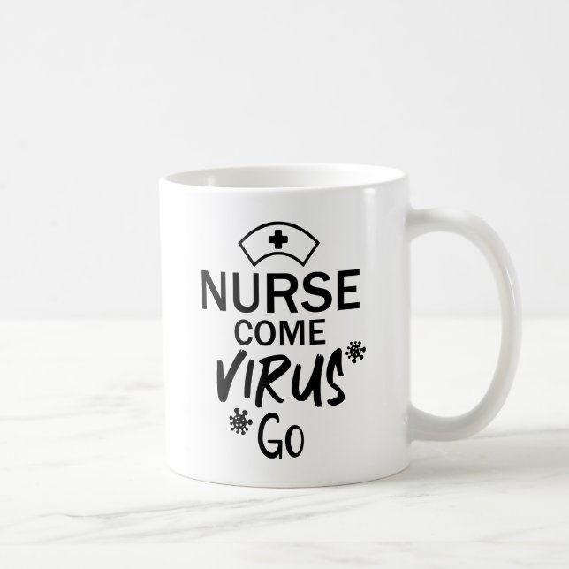 Krankenversicherung kommt Virus Go Kaffeetasse (Rechts)