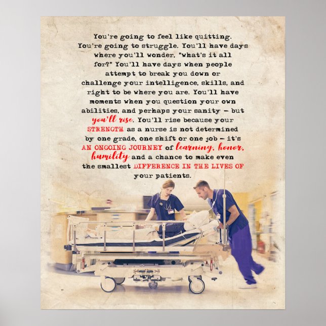 Krankenversicherung Sie werden aufsteigen Inspirat Poster (Vorne)