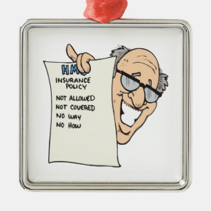 Krankenversicherung Silbernes Ornament