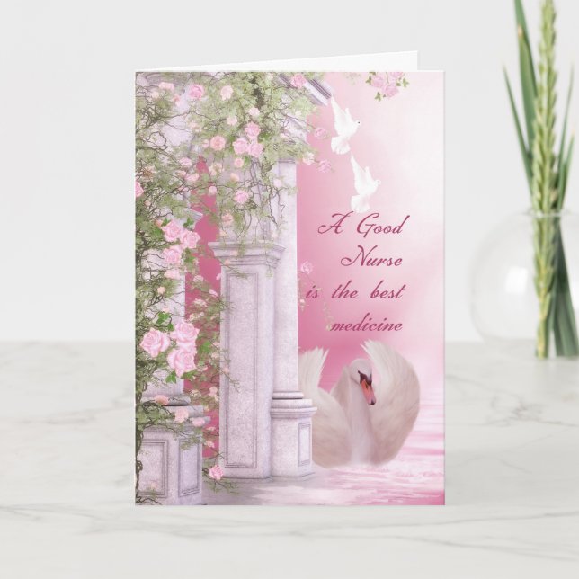 Krankenversicherungskarte mit Swan Dose und Rose Karte (Vorderseite)