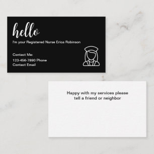 Krankenversicherungskarten für Krankenpfleger Visitenkarte