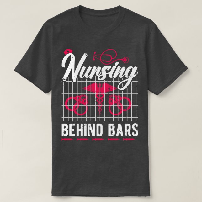 Krankenversorgung hinter Bars T-Shirt (Design vorne)