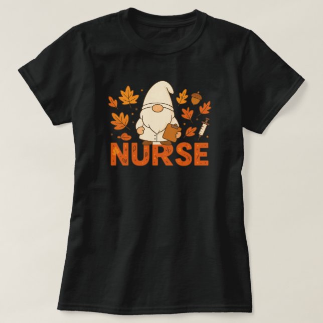 Krankenversorgung in Herbstfarben T-Shirt (Design vorne)