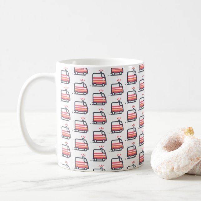 Krankenwagen 911 Erster Ansprechpartner Kaffeetasse (Mit Donut)