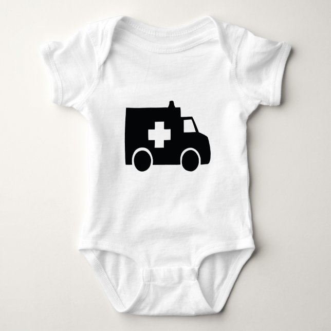 Krankenwagen Baby Strampler (Vorderseite)