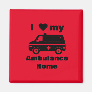 Krankenwagen Haus Magnet