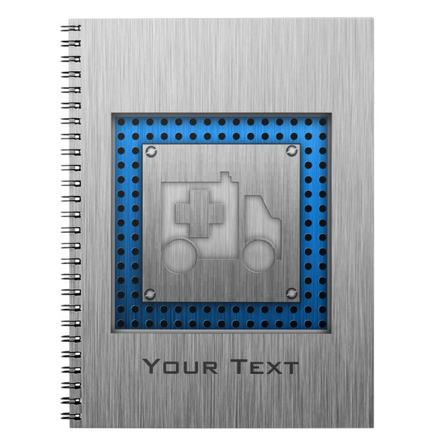 Krankenwagen; Metall-Blick Notizblock (Vorderseite)