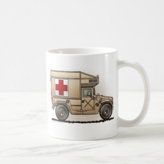 Krankenwagen-MilitärHummer-Mediziner Tasse (Rechts)