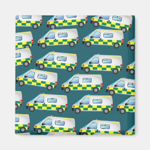 Krankenwagen-Tapete Magnet