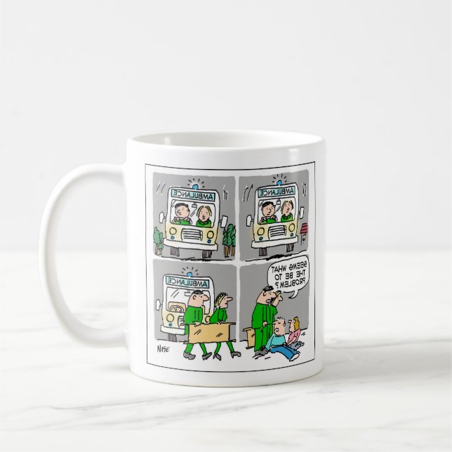 Krankenwagenfahrer oder Rettungssanitäter Kaffeetasse (Links)