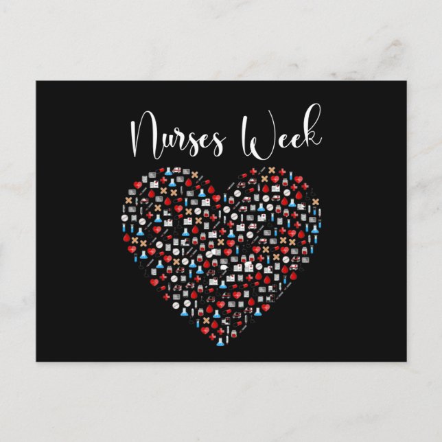 Krankenwoche. Gute Woche der Krankenschwestern Postkarte (Vorderseite)