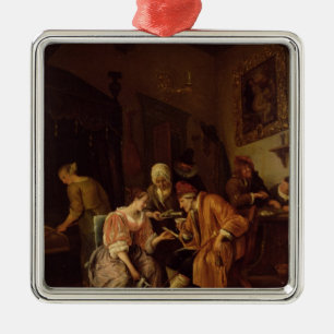 Kranker alter Mann Silbernes Ornament