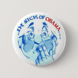Kranker von Obama Button