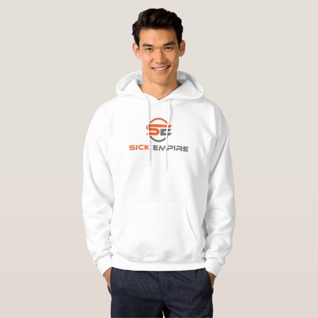 Krankes Reich - Hoodie 4 (orange u. graues Logo) (Vorne ganz)