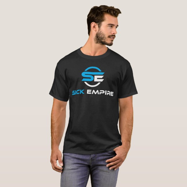 Krankes Reich - Logo-T-Shirt 1 (blaues u. weißes T-Shirt (Vorne ganz)