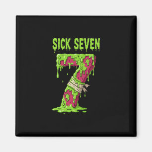 Krankes Sieben-Meme-Shirt Sechs Sieben Lustiger Wo Magnet