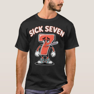 Krankes Sieben Meme T-Shirt Sechs Sieben Lustiger 