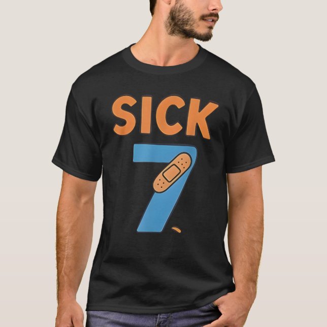 Krankes Sieben Meme T-Shirt Sechs Sieben Lustiger  (Vorderseite)