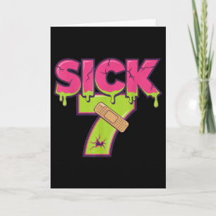 Krankes Sieben Meme T-Shirt Sechs Sieben Lustiger  Karte
