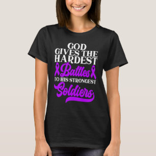 Krankheit Demenz I Tragen Lila Alzheimer-Awarene T-Shirt