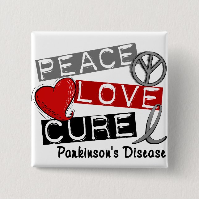 KRANKHEIT DER FRIEDENSLiebe-HEILUNGS-PARKINSONS Button (Vorderseite)