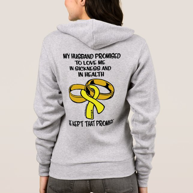 Krankheit/Gesundheit...Endometriose Hoodie (Rückseite)