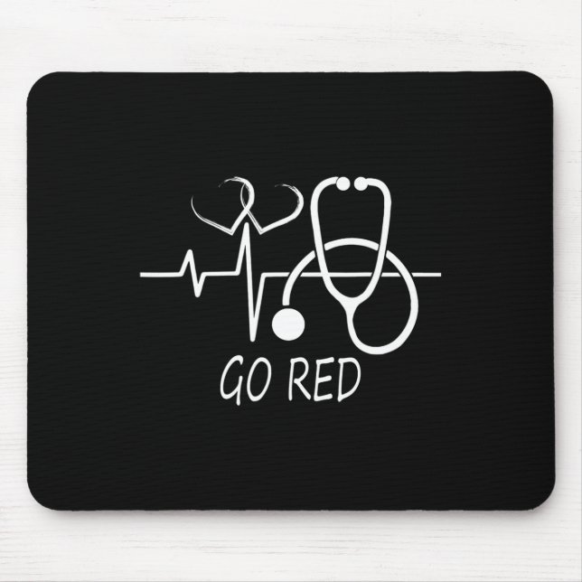 Krankheitsbewusstsein, das wir im Februar rot trag Mousepad (Vorne)