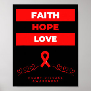 Krankheitsbewusstsein Geschenk Glaube Hoffnung Lie Poster