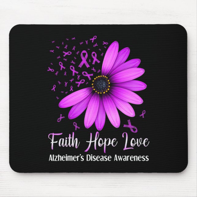 Krankheitsbewusstsein Glaube Hoffnung Liebe Lila B Mousepad (Vorne)