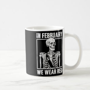 Krankheitsbewusstsein im Februar tragen wir Rot Kaffeetasse