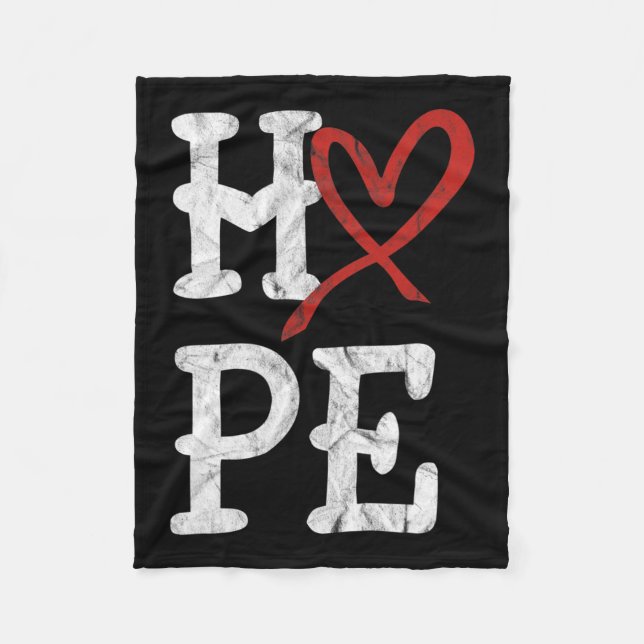 Krankheitsbewusstsein Monat Hoffnung Vintage Herzg Fleecedecke (Vorderseite)