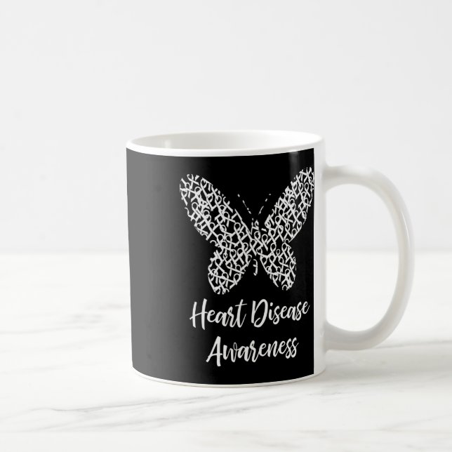 Krankheitsbewusstsein Schmetterling Geschenk Febru Kaffeetasse (Rechts)