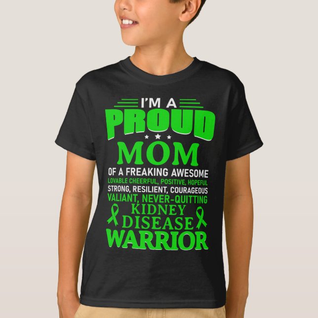 Krankheitsbewusstsein Überlebender Grüne Mama T-Shirt (Vorderseite)