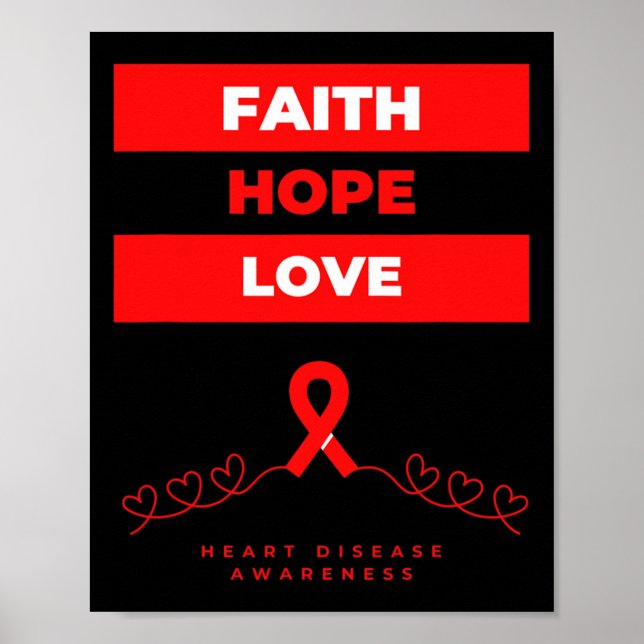 Krankheitsbewusstsein verleiht Faith Hope Liebe Poster (Vorne)