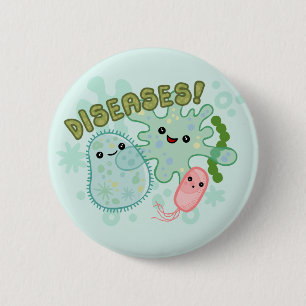 Krankheitsknopf Button