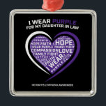 Krankheitstochter im Gesetz Hodgkins Lymphom Ornament Aus Metall<br><div class="desc">Krankheitstochter im Gesetz Hodgkins Lymphom</div>