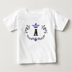 Krankrank Kronenmonogramm Baby T-shirt