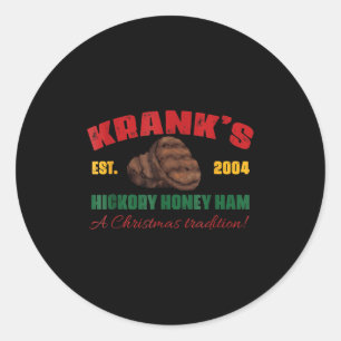 Kranks Hickory Honey Schinken Eine Weihnachtstradi Runder Aufkleber