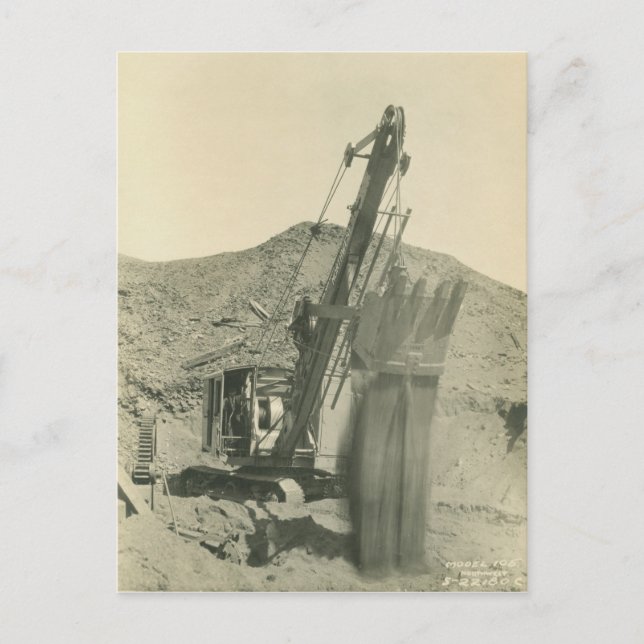 Kranmotor mit Kranantrieb und Schaufelantrieb im N Postkarte (Vorderseite)