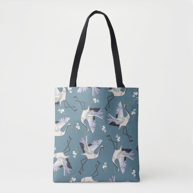 Kranmuster, Illustration Flying Bird. (Vorderseite)