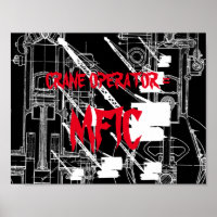 Kranoperator = MFIC VINTAG CRAWLER CRANE weiß