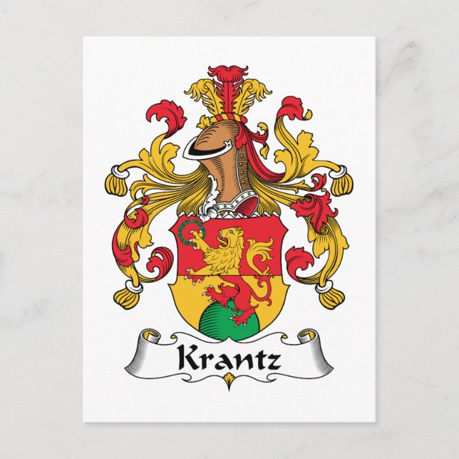 Krantz Familienwappen Postkarte (Vorderseite)