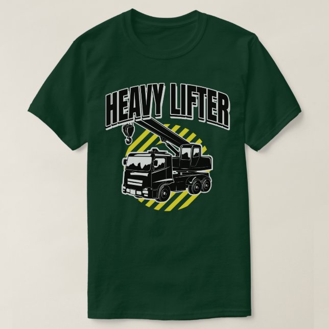 Kranwagen für schwere Hubfahrzeuge T-Shirt (Design vorne)