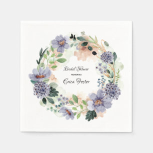 Kranz Aquarell Florale Brautparty Serviette