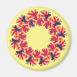 Kranz aus Trauben und Blättern Magnet