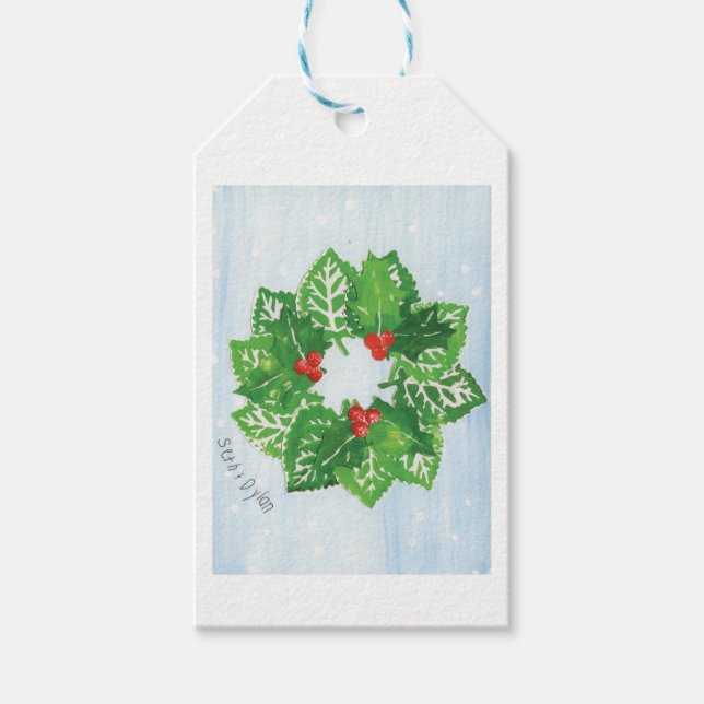 Kranz - Blätter Kunst für CHOC Geschenkanhänger (Vorderseite)